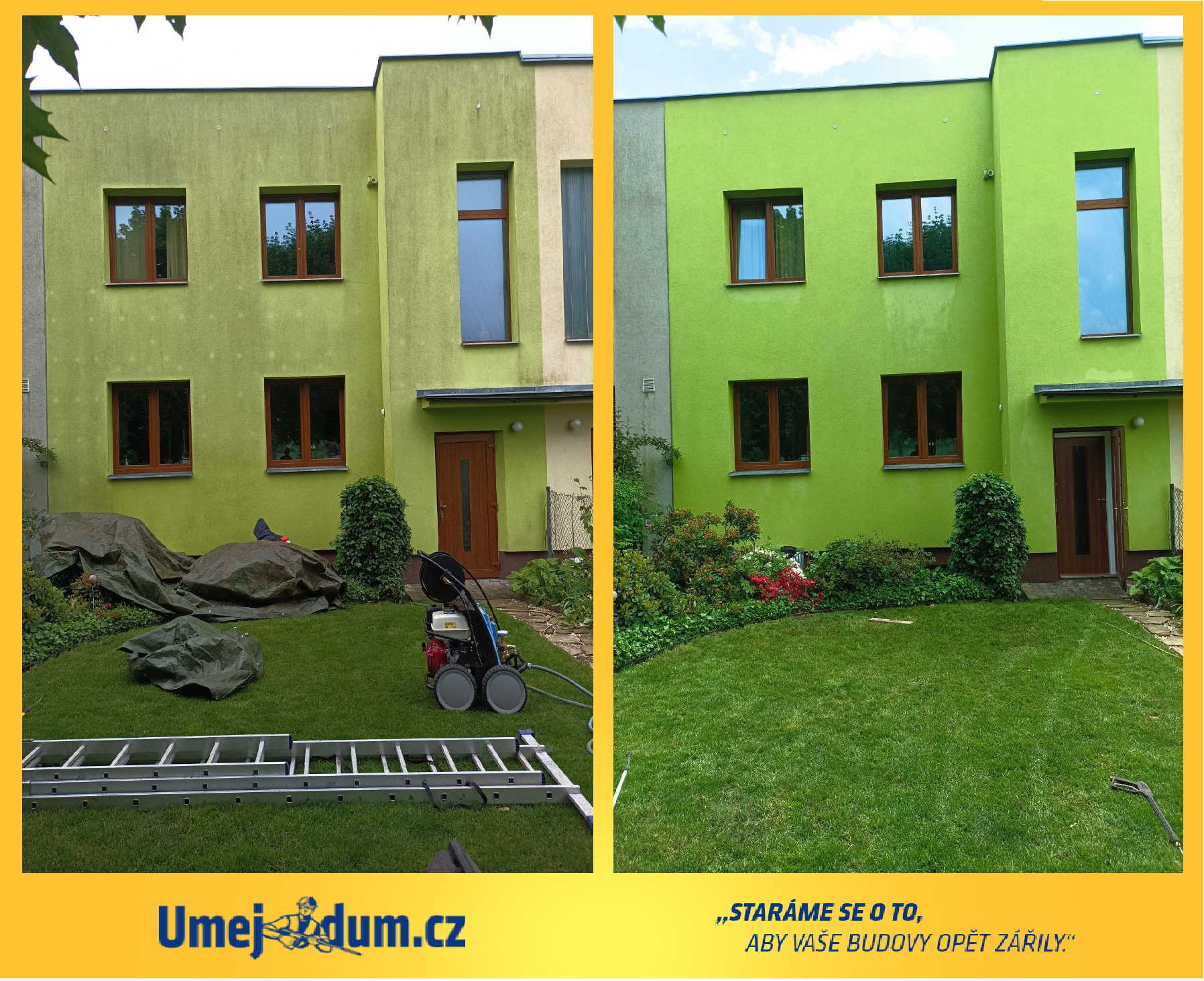 Mytí fasád od plísní umejdum.cz